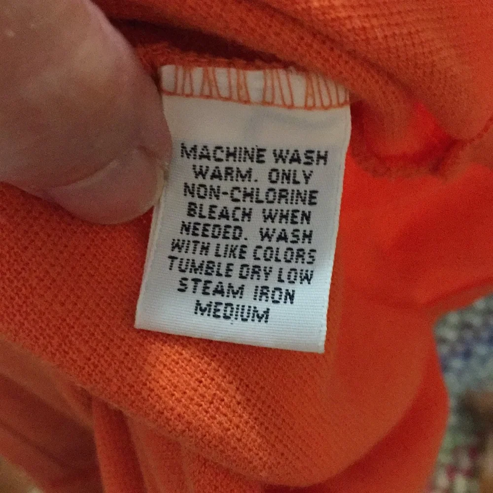 Polo Ralph Lauren 100% Cotton Orange Mesh Polo Shirt Size XL
